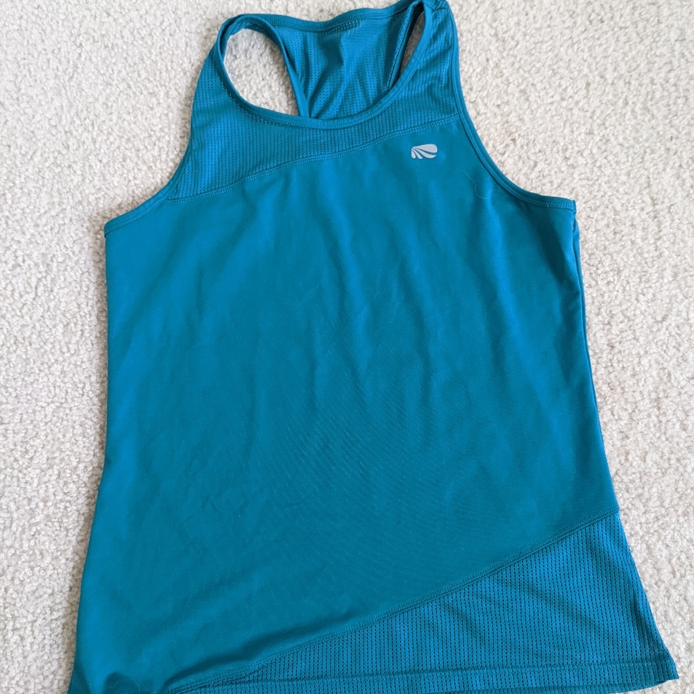 Workout tank top, teal